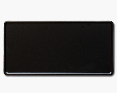US plate matt black